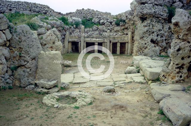 Southern Gigantija temple on Malta, 31st century BC. Artist: Unknown
