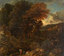Southern Landscape with Bathers, 1688-1716. Creators: Cornelis Huysmans, Jan Baptist Huysmans