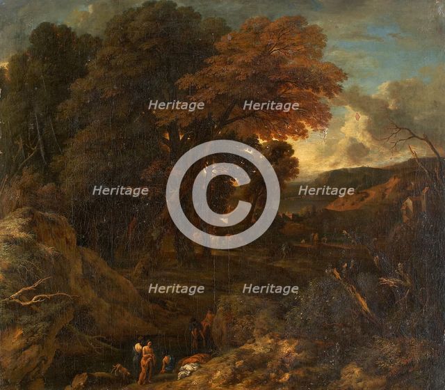 Southern Landscape with Bathers, 1688-1716. Creators: Cornelis Huysmans, Jan Baptist Huysmans.