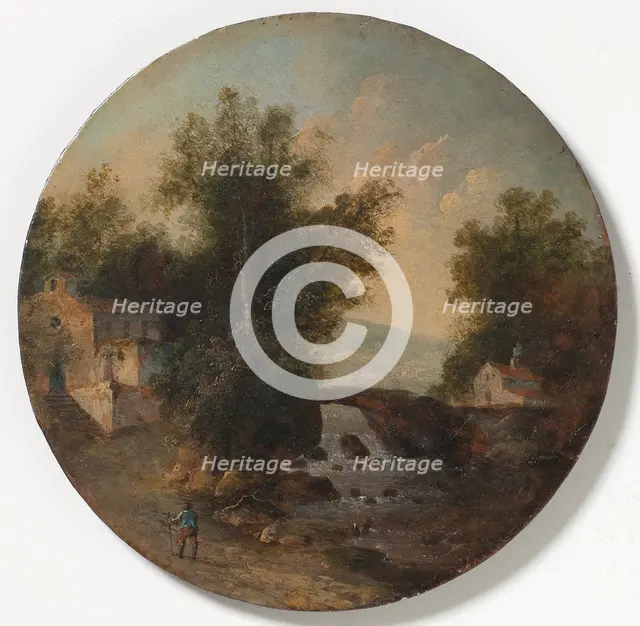 Southern landscape with hikers, 1803. Creator: Louis Belanger.