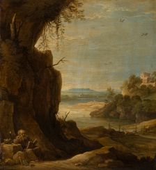 Southern Landscape with St Anthony the Hermit, c1645-1650. Creator: David Teniers II