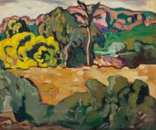 Southern landscape with palm tree , c1909. Creator: Valtat, Louis (1869-1952)