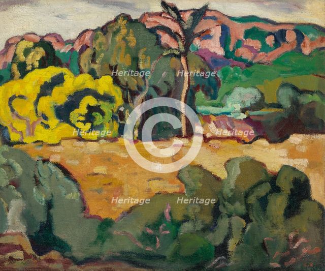 Southern landscape with palm tree , c1909. Creator: Valtat, Louis (1869-1952).