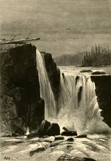 Southern Side of Willamette Falls 1872. Creator: Albert Bobbett