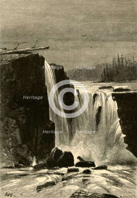 'Southern Side of Willamette Falls', 1872. Creator: Albert Bobbett.