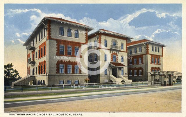 Southern Pacific Hospital, Houston, Texas, USA, 1914. Artist: Unknown