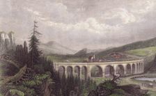 Southern Railway. Viaduct Payerbach, Semmering. Artist: Anonymous