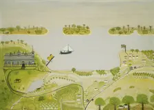 Southern Resort Town, c. 1880. Creator: Dana Smith
