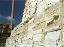 Southland Paper mill, Kraft (chemical) pulp used in making newsprint, Lufkin, Texas, 1943. Creator: John Vachon