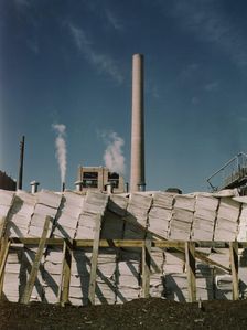 Southland Paper mill, Kraft (chemical) pulp used in making newsprint, Lufkin, Texas, 1943. Creator: John Vachon