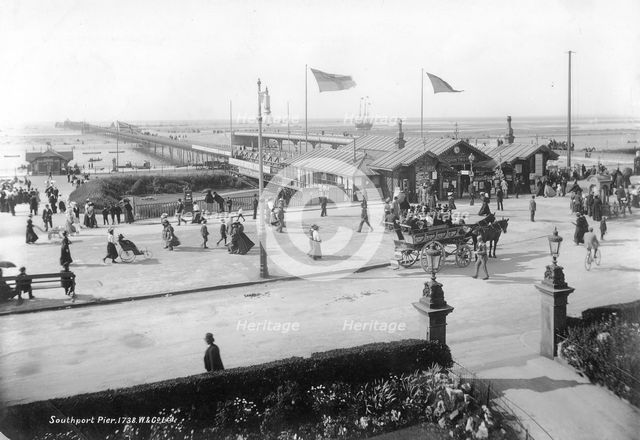 Southport Pier, Southport, Lancashire, 1890-1910. Artist: Unknown