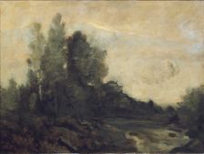 "Souvenir d'Ariccia", mid-late 19th century. Creator: Jean-Baptiste-Camille Corot