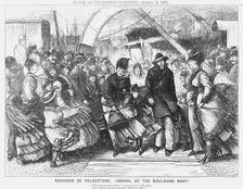 Souvenir de Folkestone (Arrival of the Boulogne Boat) 1873. Creator: Joseph Swain