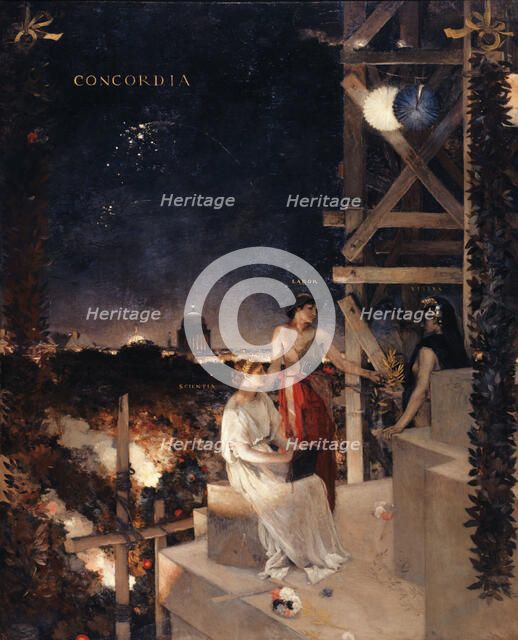 Souvenir de fête à Paris, c.1881. Creator: Jean-Charles Cazin.