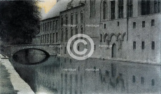 Souvenir de Flandre. Un canal, 1904. Creator: Khnopff, Fernand (1858-1921).