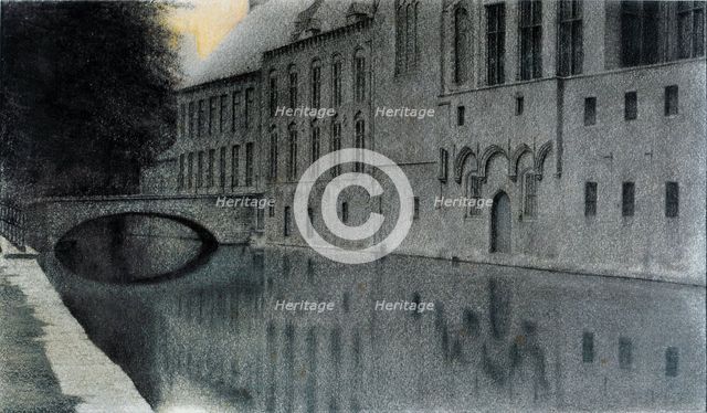 Souvenir de Flandre. Un canal, 1904. Creator: Khnopff, Fernand (1858-1921).