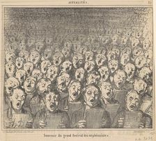 Souvenir du grand festival des orphéonistes, 19th century. Creator: Honore Daumier