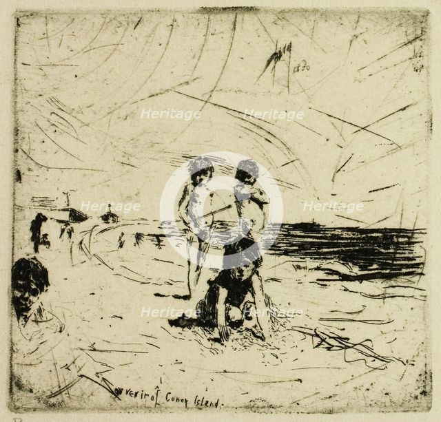 Souvenir of Coney Island, 1880. Creator: Robert Frederick Blum.