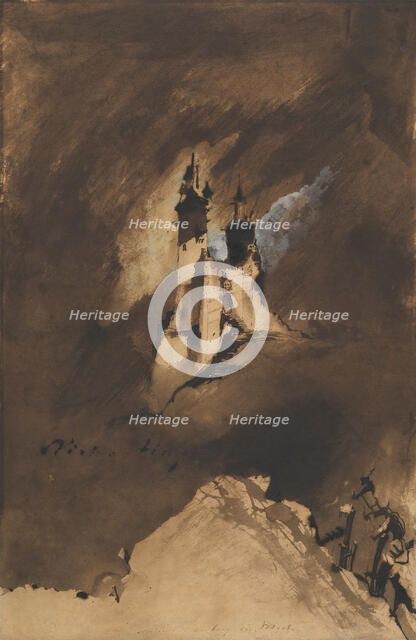 Souvenir of a Castle in Vosges, 1857. Creator: Victor Hugo.