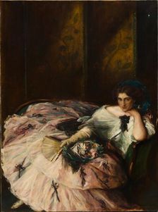 Souvenir of an "International Ball" (Portrait of Miss Kathleen Bruce), 1907. Creator: Charles Hasslewood Shannon (British, 1863-1937)