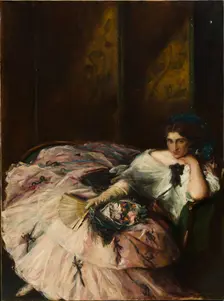 Souvenir of an "International Ball" (Portrait of Miss Kathleen Bruce), 1907. Creator: Charles Hasslewood Shannon (British, 1863-1937)