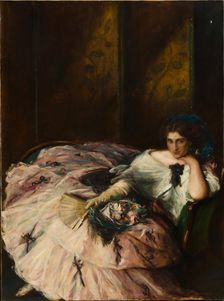 Souvenir of an "International Ball" (Portrait of Miss Kathleen Bruce), 1907. Creator: Charles Hasslewood Shannon (British, 1863-1937)