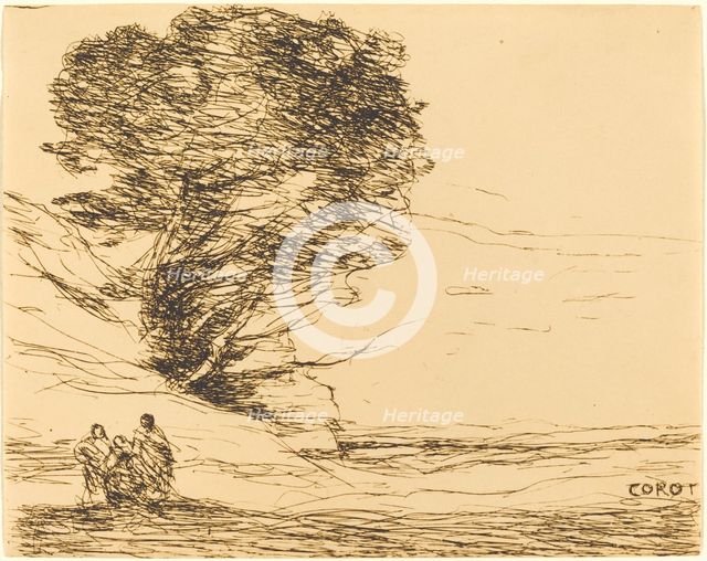 Souvenir of Antibes (Souvenir d'Antibes), 1874. Creator: Jean-Baptiste-Camille Corot.