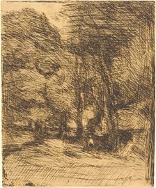 Souvenir of Bas-Breau (Souvenir du Bas-Breau), 1858. Creator: Jean-Baptiste-Camille Corot