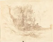 Souvenir of Ostia (Souvenir d'Ostie), 1855. Creator: Jean-Baptiste-Camille Corot