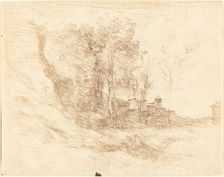 Souvenir of Ostia (Souvenir d'Ostie), 1855. Creator: Jean-Baptiste-Camille Corot