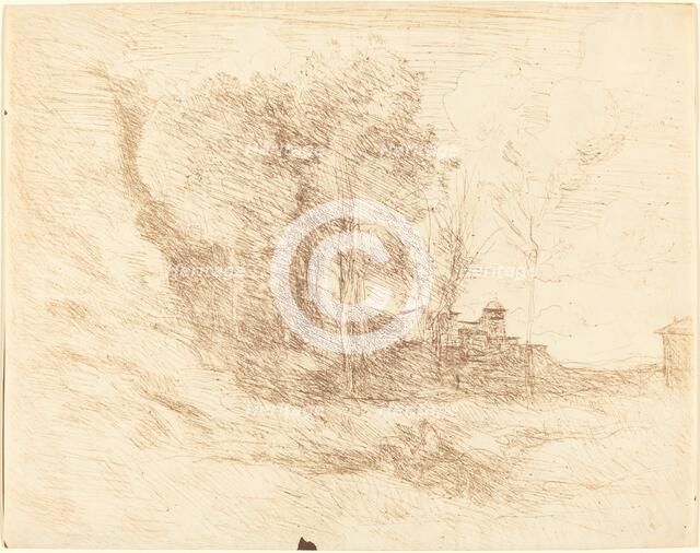 Souvenir of Ostia (Souvenir d'Ostie), 1855. Creator: Jean-Baptiste-Camille Corot.