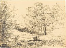 Souvenir of Lake Maggiore (Souvenir du Lac Majeur), 1871. Creator: Jean-Baptiste-Camille Corot