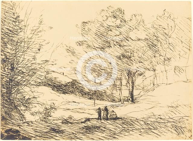 Souvenir of Lake Maggiore (Souvenir du Lac Majeur), 1871. Creator: Jean-Baptiste-Camille Corot.