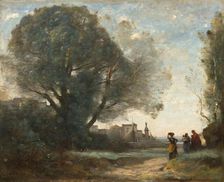 Souvenir of Terracina, 1864, reworked slightly later. Creator: Jean-Baptiste-Camille Corot