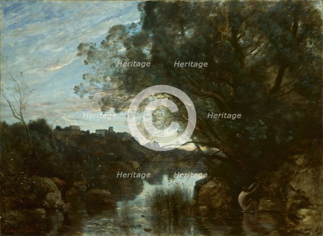 Souvenir of the Environs of Lake Nemi, 1865. Creator: Jean-Baptiste-Camille Corot.