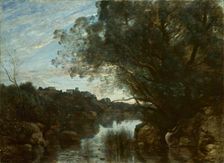 Souvenir of the Environs of Lake Nemi, 1865. Creator: Jean-Baptiste-Camille Corot