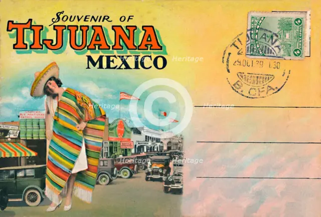 'Souvenir of Tijuana, Mexico', c1939. Artist: Unknown.