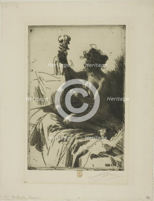 Souvenir or The Guitar, 1895. Creator: Anders Leonard Zorn.