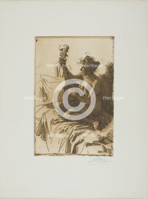 Souvenir or The Guitar, 1895. Creator: Anders Leonard Zorn.