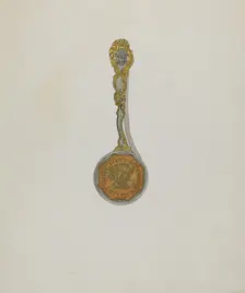 Souvenir Spoon, c. 1936. Creator: Ellen Duncan