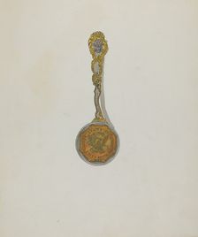 Souvenir Spoon, c. 1936. Creator: Ellen Duncan