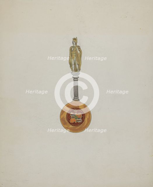Souvenir Spoon, c. 1936. Creator: Ellen Duncan.