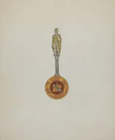 Souvenir Spoon, c. 1936. Creator: Ellen Duncan