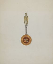 Souvenir Spoon, c. 1936. Creator: Ellen Duncan
