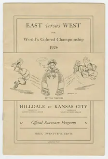 Souvenir programme for 1924 World's Colored Championship, 1924. Creator: Lemaitre