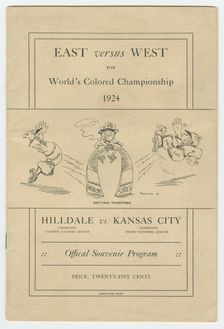 Souvenir programme for 1924 World's Colored Championship, 1924. Creator: Lemaitre