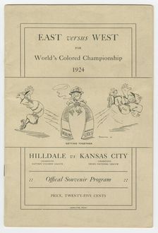 Souvenir programme for 1924 World's Colored Championship, 1924. Creator: Lemaitre