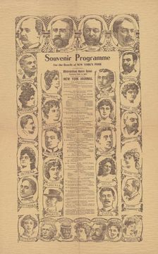 Souvenir programme for the benefit of New York's poor: Metropolitan Opera House, 1897-02-09. Creator: Unknown