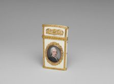 Souvenir with portrait of a man, 1775-76. Creator: Thomas-François Merlin