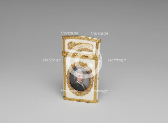 Souvenir with portrait of a man, 1775-76. Creator: Thomas-François Merlin.